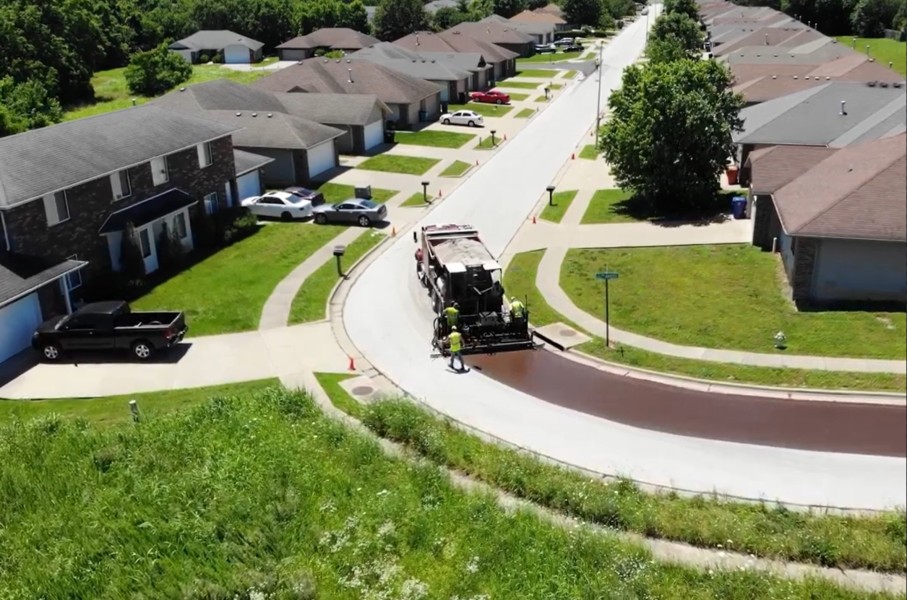 PressurePave Resurfacing a Residential Area.