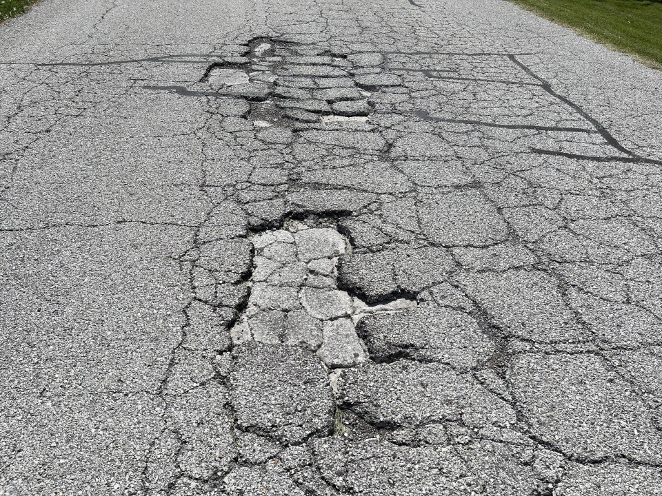 PressurePave process over large alligator cracking.